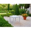 Tavolo da giardino Sullivan in alluminio bianco 70x70x75 cm
