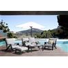 Salotto da giardino Miller in alluminio con cuscini antracite grigio 2 posti