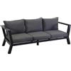 Divano da esterno 3 posti Riverton in alluminio antracite 193x78x84 cm