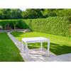 Tavolo da giardino allungabile Cleveland in alluminio bianco 125/250x75x75 cm
