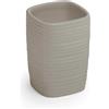 Portaspazzolini bagno Kelly in ceramica tortora chiaro