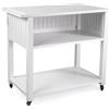 Carrello da esterno in alluminio bianco 102x54,5 cm H 90 cm