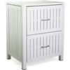 Mobile da esterno in alluminio 2 cassetti bianco 70x54,5x90 cm