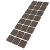 Confezione feltrini quadrati 28x28 mm marrone 24 pz