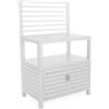 Armadio da esterno basso in alluminio bianco 90x56x141 cm