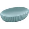 Portasapone bagno Marika in ceramica azzurro polvere
