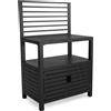 Armadio da esterno basso in alluminio antracite 90x56x141 cm
