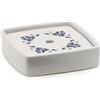 Portasapone bagno Cixi in porcellana bianco/blu
