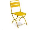 Sedia da giardino pieghevole Rovigo in metallo giallo