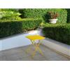 Tavolo pieghevole da giardino Rovigo in metallo giallo 60x60x72 cm