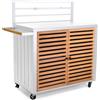 Armadio da esterno basso Idaho in alluminio bianco 114x57,5x120 cm