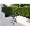 Tavolo pieghevole da giardino Rovigo antracite 80x80x72 cm