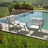 Salotto da giardino Riverside in alluminio bianco con braccioli 2 posti