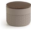 Contenitore Thea Bamboom in resina grigio/naturale scuro