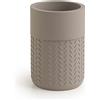 Portaspazzolini bagno Thea Bamboom in resina grigio