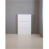 Scarpiera 3 ribalte 106x65x15 cm bianco