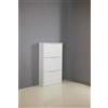 Scarpiera 3 ribalte doppia profondità 120x65x25 cm bianco