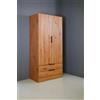 Guardaroba 2 ante e 2 cassetti 184x82x46 cm quercia