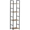 Scaffale in metallo e truciolare 4 ripiani 29x24x112 cm nero