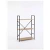 Scaffale in metallo e truciolare 3 ripiani 589x24x80 cm nero