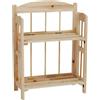 Scaffale in legno di abete 2 ripiani 38x18x52 cm