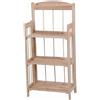 Scaffale in legno di abete 3 ripiani 44x23x92 cm