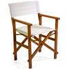Sedia da giardino in legno e in tessuto Miramar naturale 51x55,5x82 cm