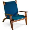 - Sedia da giardino in legno Diane in tessuto blu 76x89x91 cm