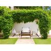 - Salotto da giardino Diane in legno e tessuto olefin crema 2 posti