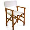 - Sedia da giardino in legno e in tessuto Miramar crema 51x55,5x82 cm