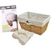 Compactor Gift set spa cesto con turbante in microfibra e lavette 26x17x20 cm panna