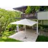 Ombrellone da giardino a palo centrale Michigan 3x3 cm H 2,65 m bianco