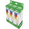 Lampadina LED candela Ecolight chiara 2700K 470 Lm 3 pz