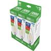 Lampadina LED candela Ecolight chiara 4000K 470 Lm 3 pz.