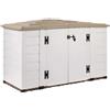 Garofalo Box da giardino in PVC porta bici EVO 200 bianco/tortora 212x88x133 cm