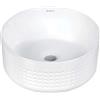 Lavabo da appoggio asimmetrico granito Iguará Idrostile bianco