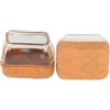 Calzanti rettangolari in silicone con feltro 30x42 mm marrone conf 2 pz