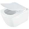WC sospeso Song con sedile senza bordo 37x35 cm bianco