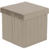 Pouf in velluto Aron beige 35X35X34,5 cm