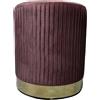 Pouf in velluto Nolan rosa 38X31X31 cm