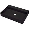Lavabo da appoggio Puerto Padre Idrostile foro rubinetto 400x100 mm nero