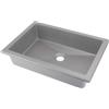 Lavabo da incasso granito Puerto Padre Idrostile 500x140 mm Grigio metallizzato