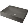 Lavabo appoggio granito Puerto Padre Idrostile foro rub 500x400 mm Antr met