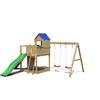 Gioco da giardino Treehouse con scivolo e altalene 443x501xh272 cm
