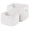 Compactor Set 2 cestini in carta intrecciata Lisou color bianco