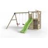 Gioco da giardino Houser con scivolo e altalena 343x363xh220 cm