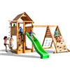 Gioco da giardino Fortress con scivolo e altalena 560x445xh305 cm