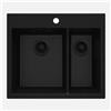Lavello 1.5 vasche Idrostile Güines 520x203 mm Nero