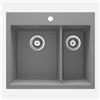 Lavello 1.5 vasche Idrostile Güines 520x203 mm Grigio Metallizzato