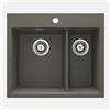 Lavello 1.5 vasche Idrostile Güines 520x203 mm Antracite metallizzato